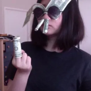 😂 48cf7607 soldi, occhiali da sole, ritratto, contanti, banconote, divertente, costoso telegram sticker