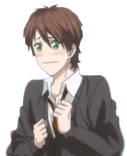 🥺 7199055b Anime, Junge, Cartoon, Figur, Schüler, Porträt whatsapp sticker