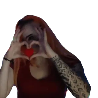 😻 4951e19e phụ nữ, trái tim, tình yêu, cử chỉ, người telegram sticker