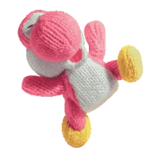 😫 6766727b Yoshi Йоши, Nintendo, розовый, игрушка, персонаж, видеоигра, милый telegram sticker