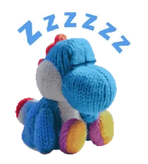 😴 ed626493 Yoshi ZZZZZ Йоши, Марио, Нинтендо, сон, спящий, мультфильм telegram sticker