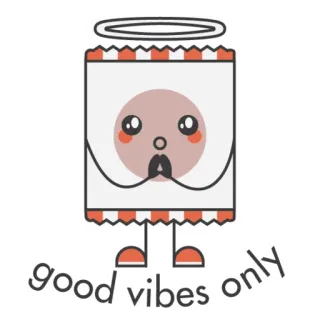 😊 6e4e5ceb good vibes only gute Laune, kawaii, süß, positiv, fröhlich telegram sticker