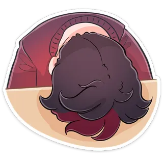 🫠 e3ff2a85 sad, exhausted, depressed, tired, illustration, sticker telegram sticker