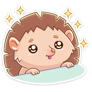 🤩 623a3477 고슴도치, 귀여운, 동물, 스티커, 카와이 telegram sticker