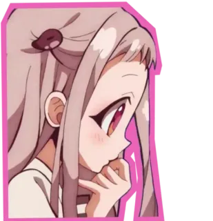 😍 e37f8f97 Yashiro Nene Toilet-bound Hanako-kun Anime, Manga, Meisje, Roze, Schattig telegram sticker