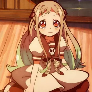 🤍 1c24bdf9 Nene Yashiro Toilet-bound Hanako-kun anime, manga, character, sad, cute telegram sticker