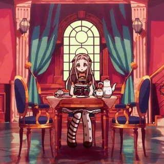 🤍 ec1af435 Yashiro Nene Toilet-bound Hanako-kun anime, manga, ghost, school, tea party, Yashiro Nene, Toilet-bound Hanako-kun telegram sticker