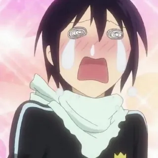 🎴 1b8d298f Yato Noragami Anime, Weinen, Übertreibung, Verzweifelt, Manga telegram sticker