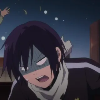 🎴 f5e7037c Yato Noragami Anime, Yato, Noragami, Lustig, Ausdruck, Schockiert, Verängstigt, Cartoon telegram sticker