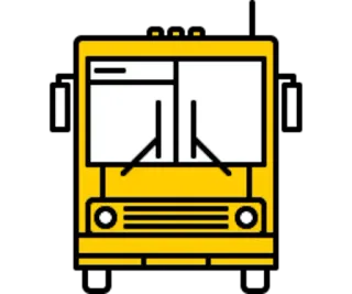 🚌 71ba34ef Autobus, Transport, Pojazd, Żółty, Komunikacja miejska telegram sticker
