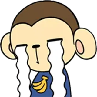 😭 c4bfc24d 猴子, 哭泣, 悲伤, 眼泪 telegram sticker