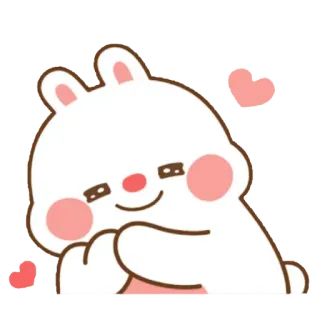 😍 69c2a8da rabbit, cute, sticker, animal, love telegram sticker