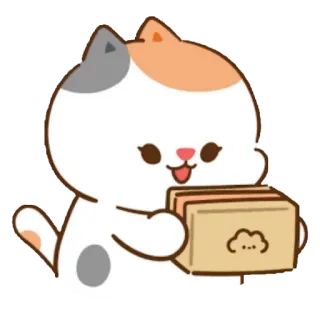 📦 de2f261b cat, animal, cartoon, cute, box, package telegram sticker