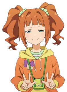 ☺️ 6aa02926 Anime, Ragazza, Cartone animato, Carino, Sorridendo telegram sticker