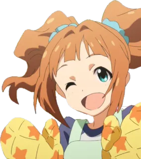 😘 b826d874 Anime, Cartone animato, Personaggio, Carino, Ragazza, Kawaii, Allegro telegram sticker