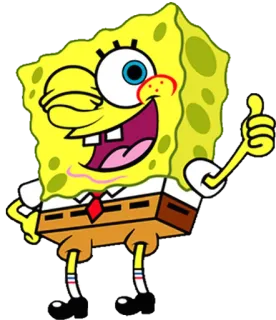 👍 f3f811d9 Spongebob Spongebob, Cartoon, Nickelodeon, Daumen hoch, Fröhlich, Gelb, Quadratisch, Figur whatsapp sticker