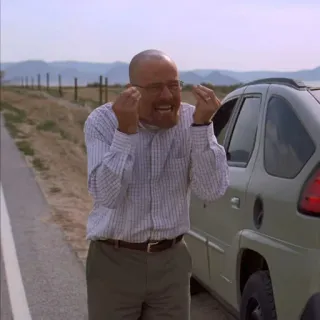 🧪 fd655e4b Walter White Breaking Bad breaking bad, walter white, heisenberg, wütend, auto whatsapp sticker