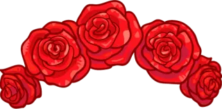 🌹 8abd7cb1 Rosen, Blumenkranz, Blumenmuster, Rot whatsapp sticker