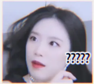 🐰 4308fa19 ????? tanda tanya, ekspresi, wanita asia, kebingungan, meme, reaksi telegram sticker