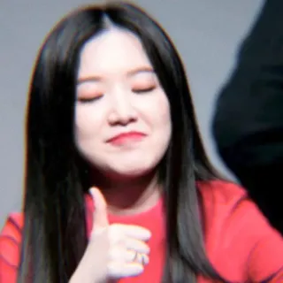 🐰 91abcd17 jempol, wanita, asia, potret, positif, persetujuan telegram sticker