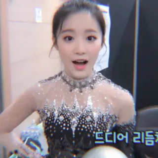 🐰 d53162c6 드디어 리매 wanita, gaun, berkilau, Korea telegram sticker