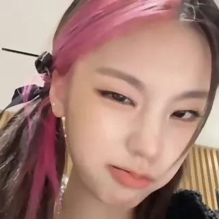 🍧 bfc7e3d4 mulher, selfie, retrato, cabelo rosa, beleza, asiática telegram sticker