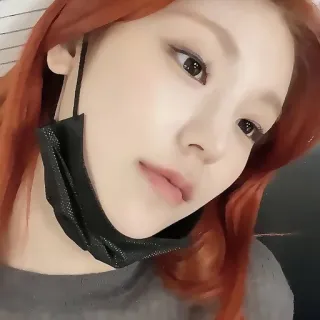 🍧 e24391a3 mulher, retrato, pessoa, cabelo ruivo, coreano telegram sticker