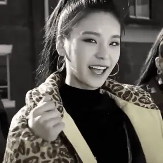 🐻 1755e3b9 phụ nữ, da báo, chân dung, cười telegram sticker