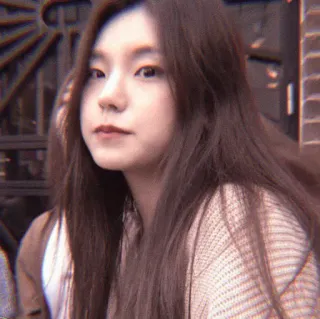 🍬 92917e8c coréen, femme, portrait, cheveux longs, pull, asiatique telegram sticker