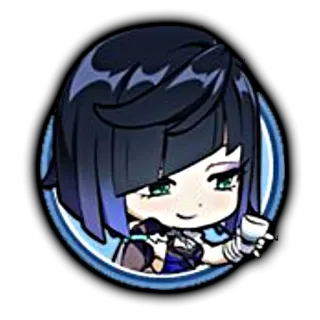 ☕️ 17d988d6 Yelan Genshin Impact yelan, genshin impact, anime, chibi, jeu vidéo, personnage, mignon telegram sticker