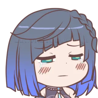 😢 6bec8c28 chica anime, llorando, triste, emocional, manga, dibujos animados telegram sticker