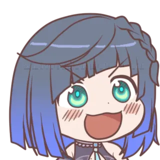 😀 e0edb62b Anime, Dibujos animados, Lindo, Femenino, Chica, Kawaii telegram sticker