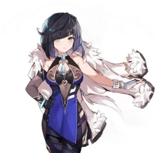 🧿 1e0583d9 Yelan Genshin Impact Anime, Genshin Impact, Yelan, Karakter, Videogame whatsapp sticker