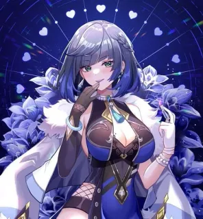 🧿 21b41147 Yelan Genshin Impact Anime, Videogame, Genshin Impact, Personage, Yelan whatsapp sticker