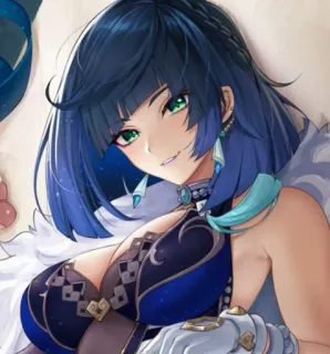 🧿 26824f08 Yelan Genshin Impact Anime, Game, Genshin Impact, Yelan whatsapp sticker