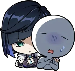 🧿 355a78db Yelan Genshin Impact Anime, Chibi, Genshin Impact, Yelan, Videogame, Leuk whatsapp sticker