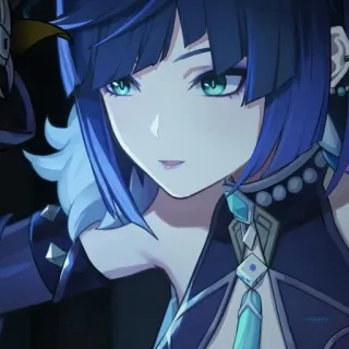 🧿 6ef0c13c Yelan Genshin Impact Anime, Videogame, Personage, Yelan, Genshin Impact whatsapp sticker