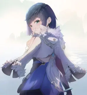 🧿 71712df3 Yelan Genshin Impact Anime, Spel, Genshin, Yelan, Personage whatsapp sticker