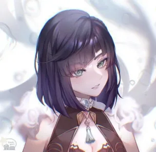 🧿 c01c05ad Yelan Genshin Impact Anime, Vrouwelijk, Videogame, Personage, Yelan whatsapp sticker