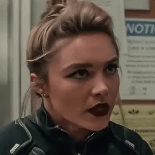 😐 0815665c Yelena Belova Black Widow 옐레나 벨로바, 블랙 위도우, 마블, 플로렌스 퓨, 캐릭터, 영화 telegram sticker