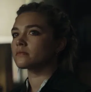 😐 4e8989ec Yelena Belova Hawkeye 마블, 캐릭터, 여성, 옐레나 벨로바, 플로렌스 퓨 telegram sticker