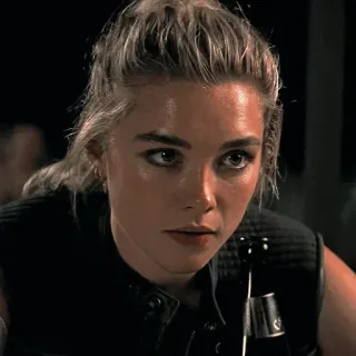 😐 64ffd34b Yelena Belova Black Widow 옐레나 벨로바, 블랙 위도우, 마블, 캐릭터, 여자, 금발 머리 telegram sticker