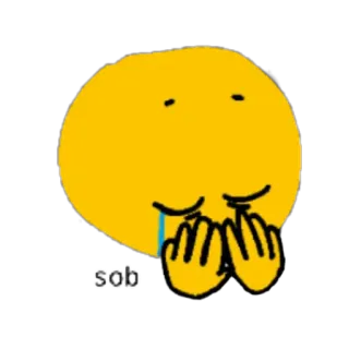 😢 25913193 sob weinen, traurig, emotional, schluchzen, gelb, emoji whatsapp sticker