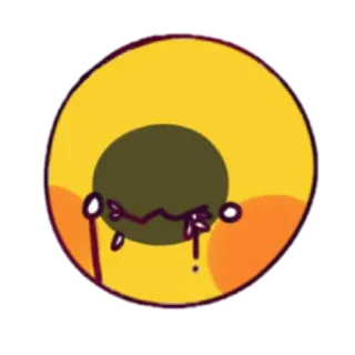 😶 5b76f8e2 auge, cartoon, traurig, gelb, weinend whatsapp sticker