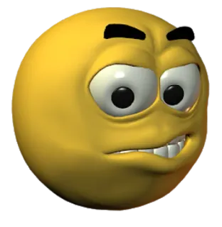 😠 294046e0 表情符号, 脸, 表情, 困惑, 黄色 telegram sticker