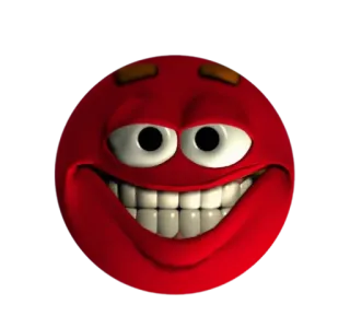 🙂 d0e8159e 表情符号, 红色, 脸, 微笑, 咧嘴笑, 卡通, 表情 telegram sticker