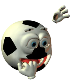 😠 d690463a 足球, 卡通, 表情符号, 搞笑, 运动, 球 telegram sticker