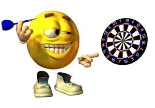 🎯 0e5b53ff Дартс, Эмодзи, Игра, Мишень для дартса whatsapp sticker
