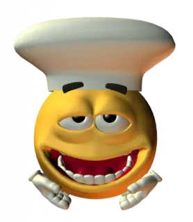 😁 2580e0d0 Эмодзи, Шеф-повар, Шляпа, Готовка whatsapp sticker