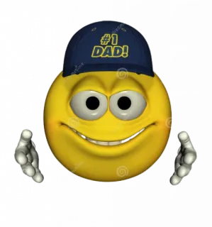 👨‍👩‍👦‍👦 837d3d37 #1 DAD! Папа, Эмодзи, Номер один, Отец whatsapp sticker